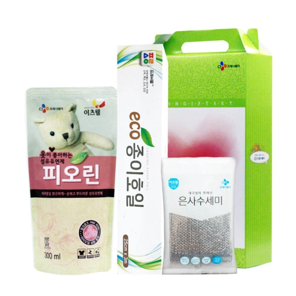 CJ피오린(리필),수세미,종이호일3종세트 02037