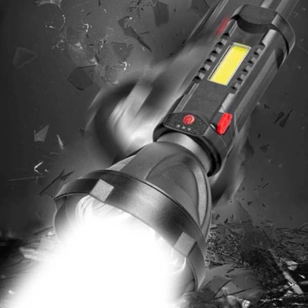 P500 LED 충전식 손전등 후레쉬 서치라이트 COB 멀티 랜턴 W510 아X