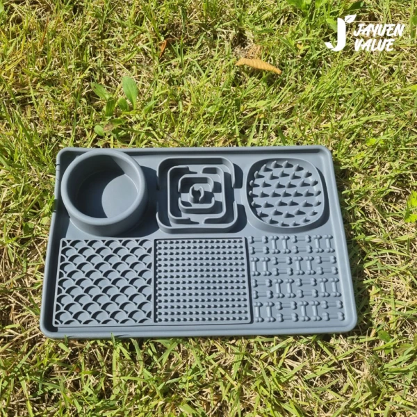 자연밸류 반려동물 천천히먹는 흡착판 실리콘 식판매트 JVM-PBS01