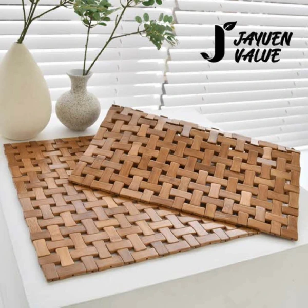 [자연밸류] Twill 썸머 탄화 마작 왕대나무 방석 1+1(총2개) EP-047812