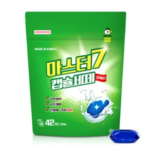 [마스터7] 캡슐세탁세제 딥클린 42개입 (일반.드럼 겸용)